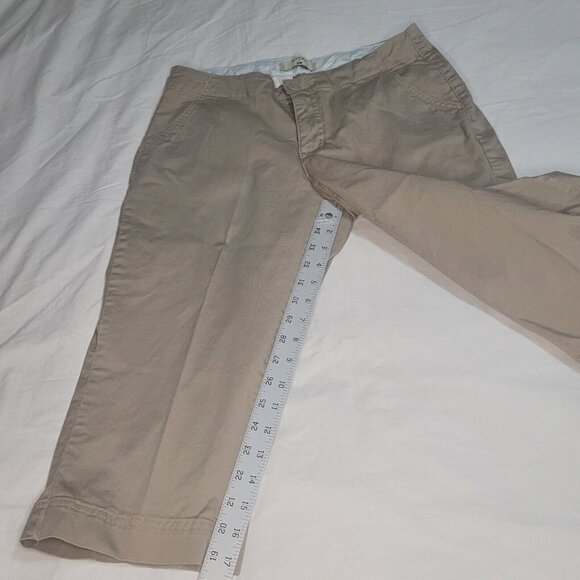 Riders By Lee Khaki Pants Cropped Length Chino Casual Size 10 - Picture 9 of 10